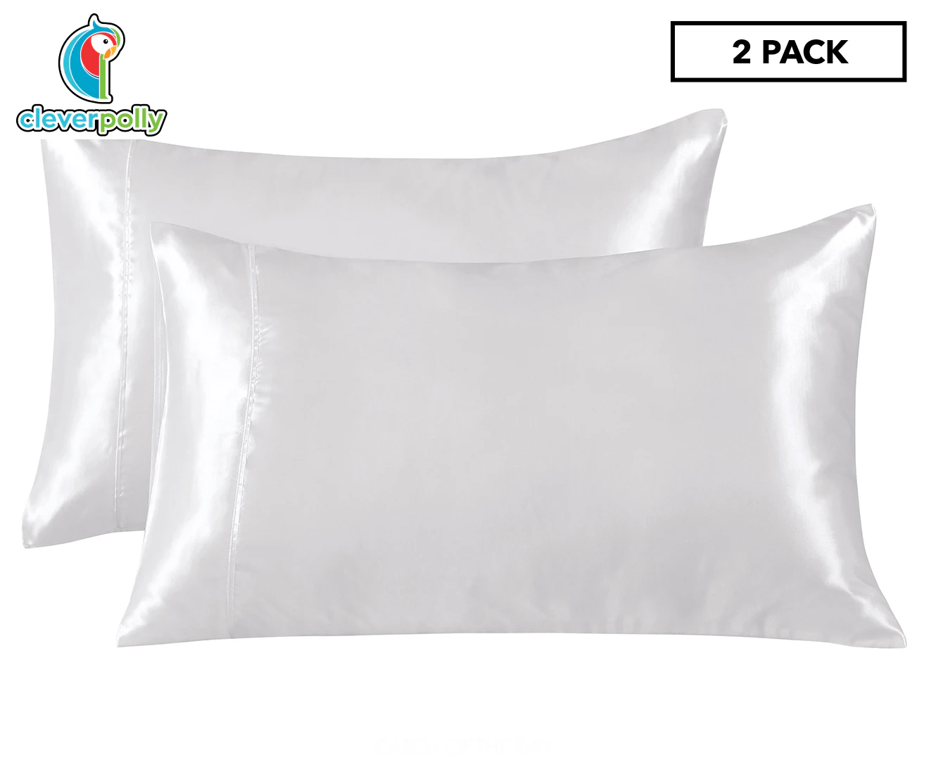 CleverPolly  Satin Pillowcase 2-Pack - White