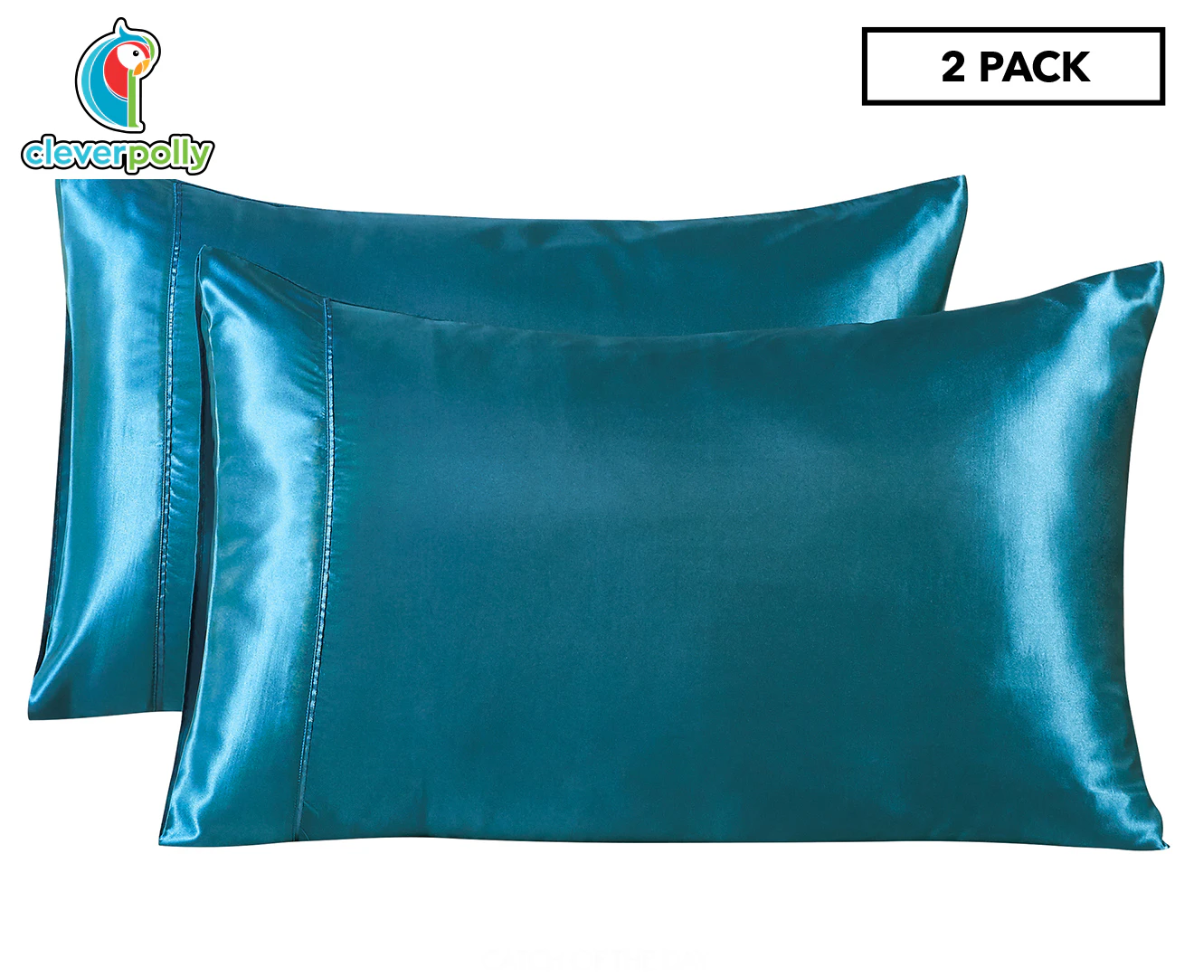 CleverPolly 48x73cm Satin Pillowcase 2-Pack - Teal