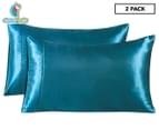 CleverPolly 48x73cm Satin Pillowcase 2-Pack - Teal 1