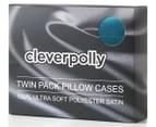 CleverPolly 48x73cm Satin Pillowcase 2-Pack - Teal 4
