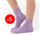 10 PACK - Chusette Kid's Warm Cotton Socks to stay Warm and Dry - Light Violet
