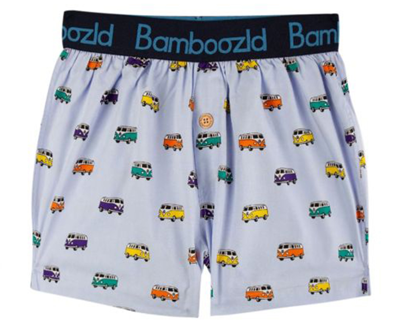 Bamboozld Men's Combi Bamboo Blend Boxer Shorts - Blue | Catch.com.au