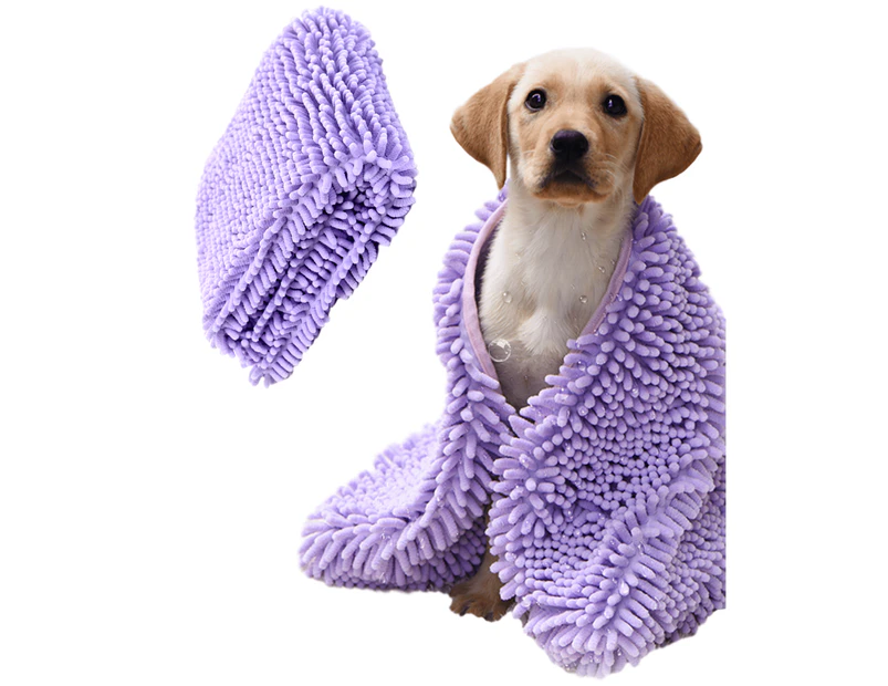 GHOSTA Medium Purple Luxury Dog Towel