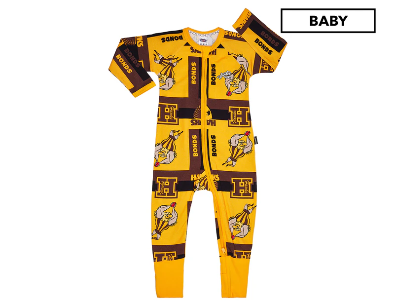 Bonds Baby AFL Zip Wondersuit - Hawthorn Hawks