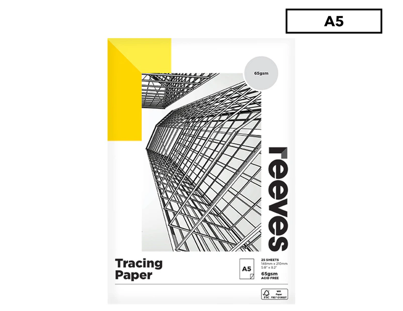 Reeves A5 65GSM Tracing Paper Pad