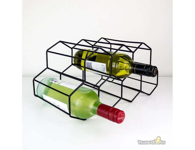 Hexagonal Wine Rack | Holds 9 Bottles