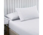 Royal Comfort 2000TC 3 Piece Fitted Sheet and Pillowcase Set Bamboo Cooling - White