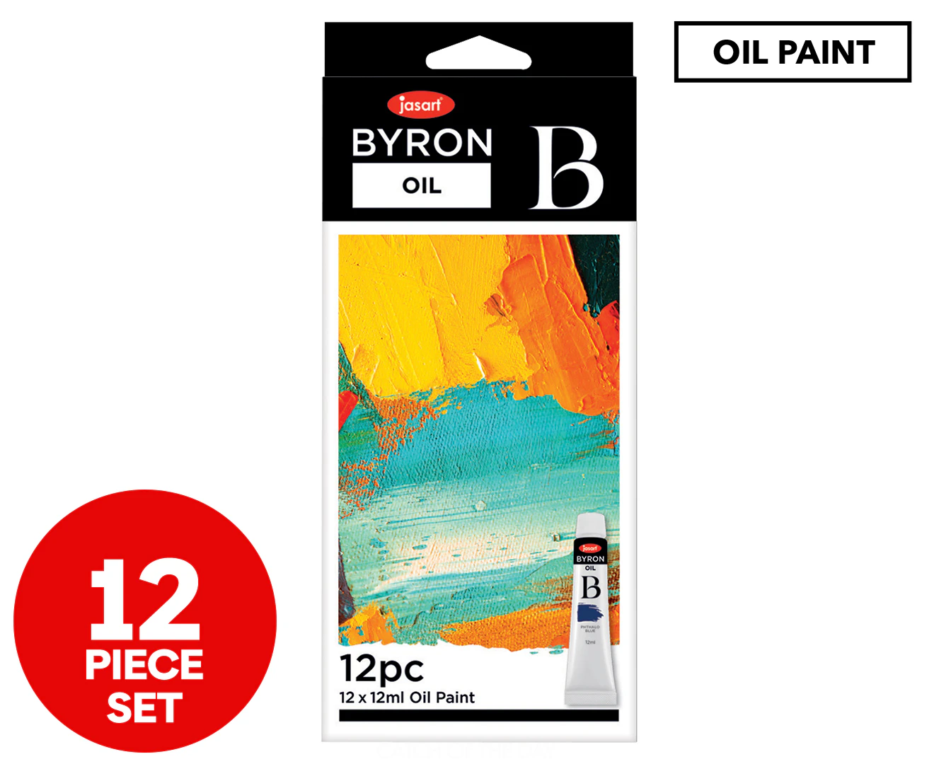 Jasart 12-Piece Byron Oil Paint Set