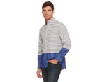 Tommy Hilfiger Men's Johnathan Pieced Long Sleeve Shirt - Surf The Web