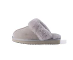 Aus Wooli Ugg Sydney Unisex Sheepskin Wool Slippers - Grey