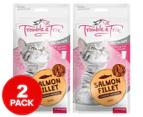 2 x Trouble and Trix Cat Treat Salmon Fillet 85g