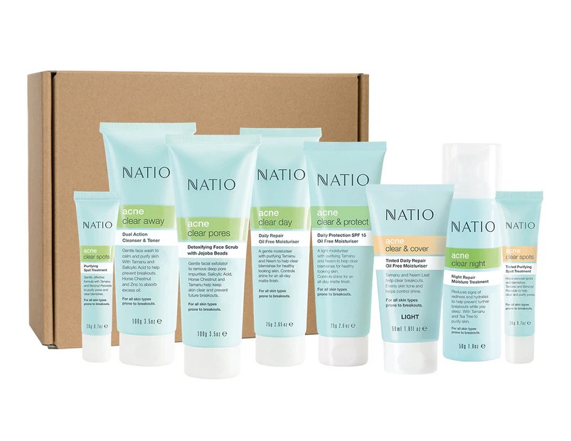Natio Purify and Perfect Skincare 8-Piece Gift Set
