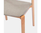 Fantaci Olso Solid Birchwood Dining Chair - Grey