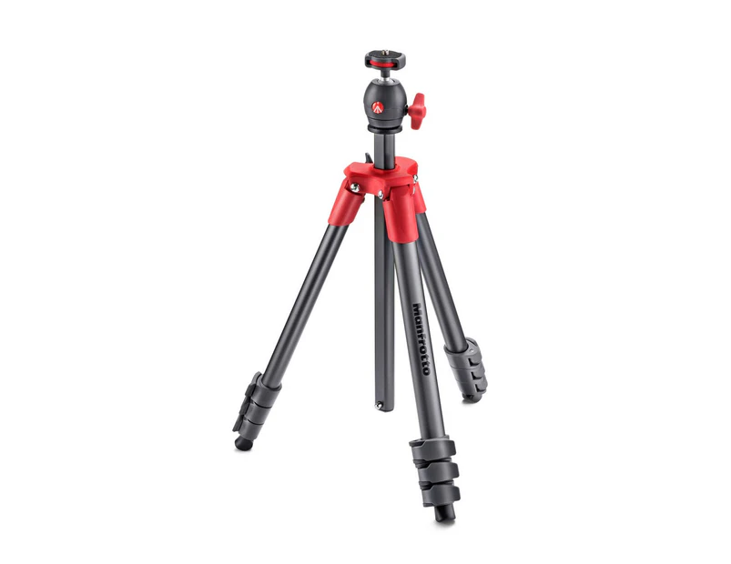 Manfrotto Compact Light Tripod -  Red  -   MKCOMPACTLT-RD  -  Limited stock available