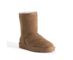 Aus Wooli Ugg Cronulla Mid Calf Sheepskin Boot - Brown