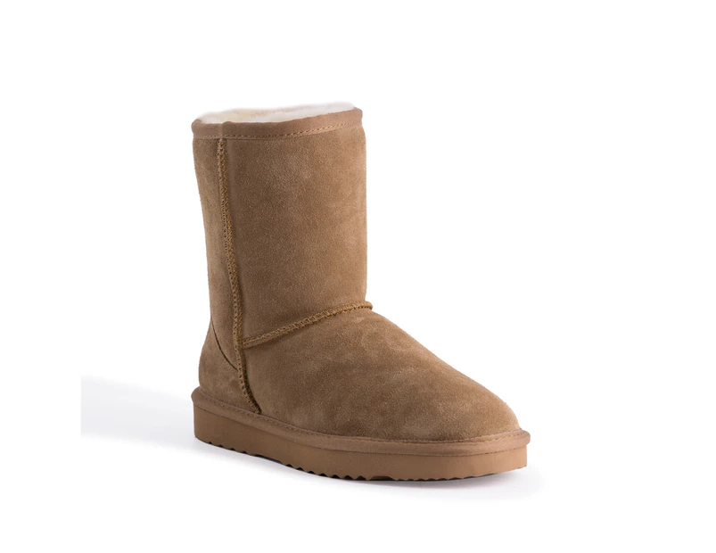 Aus Wooli Ugg Cronulla Mid Calf Sheepskin Boot - Brown