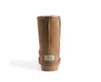 Aus Wooli Ugg Cronulla Mid Calf Sheepskin Boot - Brown