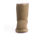 Aus Wooli Ugg Cronulla Mid Calf Sheepskin Boot - Brown