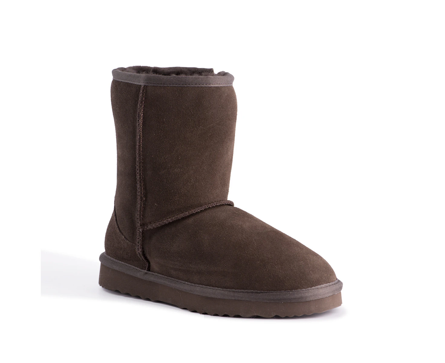 Aus Wooli Ugg Cronulla Mid Calf Sheepskin Boot - Brown