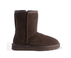 Aus Wooli Ugg Cronulla Mid Calf Sheepskin Boot - Brown