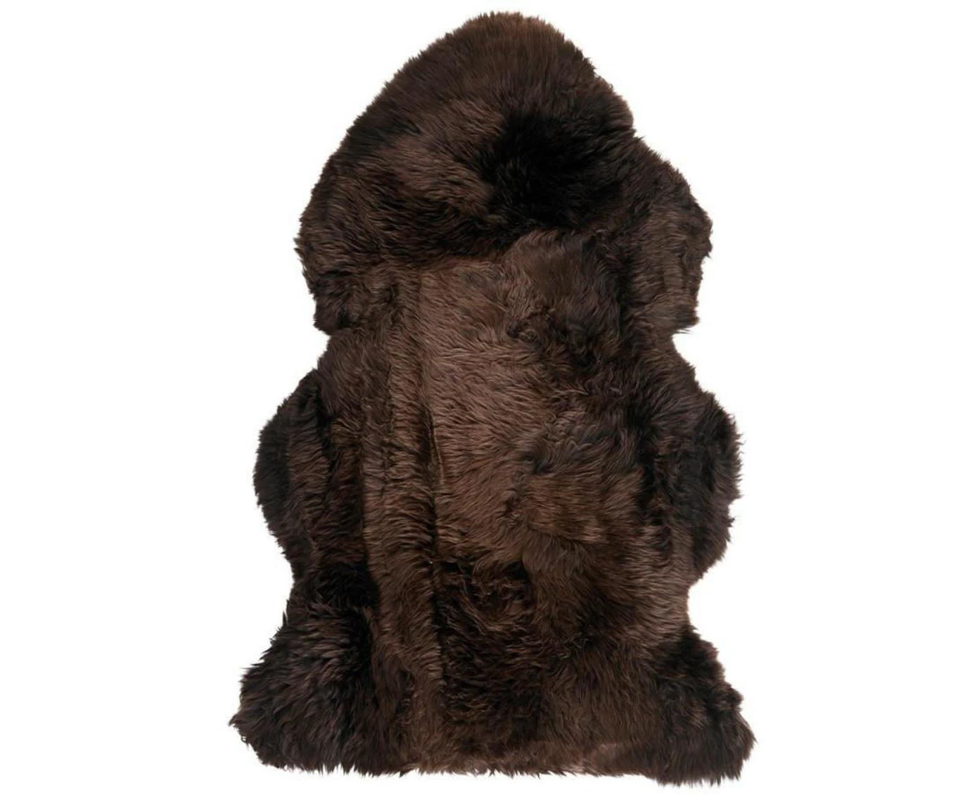 100% Genuine Sheepskin Lambskin Rug Wool Brown 90CM Fluffy