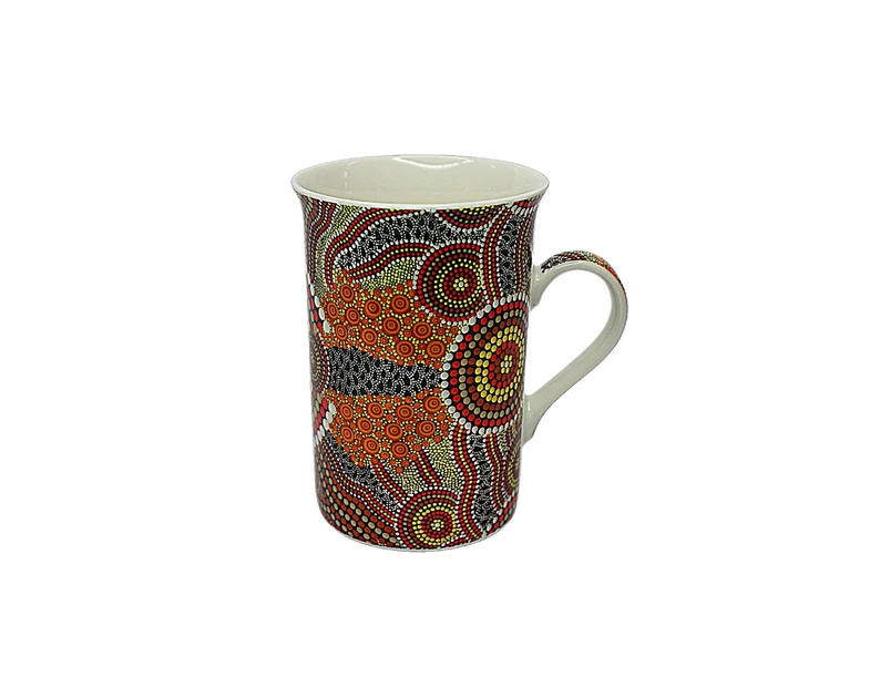 Coffee Mug Aboriginal Design  - Colours of the Land Design - Colin Jones