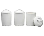 Ecology 3-Piece Adobe Tea, Coffee & Sugar Canister Set - White