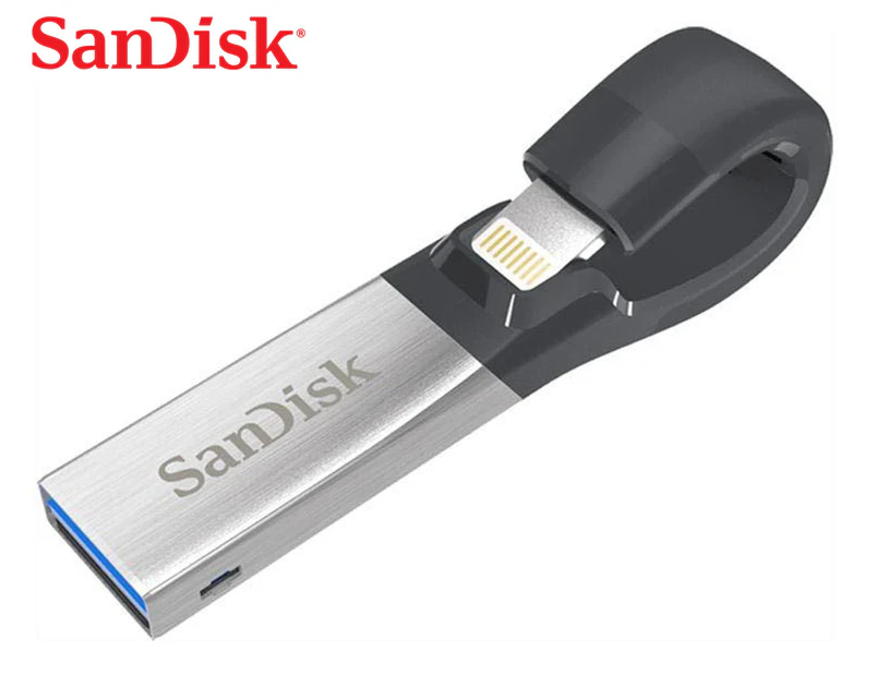 Sandisk iXpand 128GB USB 3.0 Type-A Flash Drive - Black/Silver