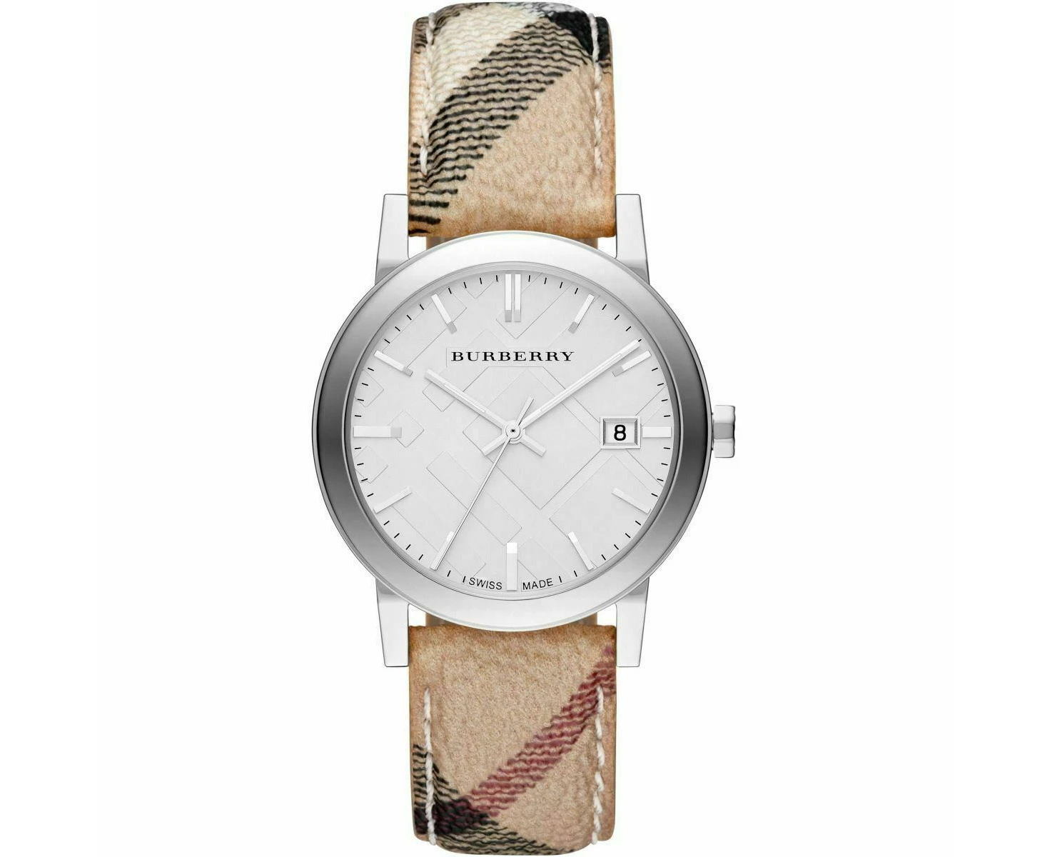 Burberry BU9025 The City Haymarket Check Leather Strap Women's Watch