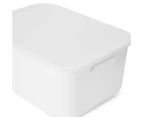 Anko by Kmart Small Plastic Storage Box w/ Lid - White