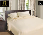 Ramesses Luxe Pima Cotton King Bed Sheet Set - Cream