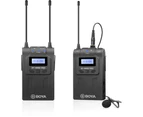 Boya By-WM8 Pro-K2 UHF Dual-Channel Wireless Microphone System - Black