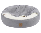 Charlie's Cushioned Snookie Pet Bed - Light Grey