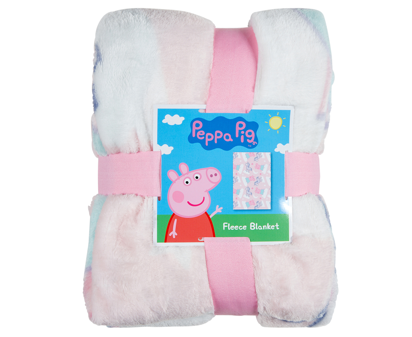 Peppa Pig 100x150cm Stardust Fleece Blanket Throw Pink Catchcomau