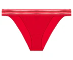 Heidi Klum Intimates Women's Stripe Elastic & Papertouch Cheeky Pant - Chinese Red