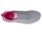 Skechers Women's Skech-Air Dynamight Top Prize Sneakers - Grey/Hot Pink