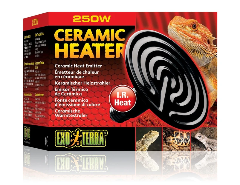 Exo Terra 250 Watt Ceramic Heater Sun Light Heat Emitter for Reptiles