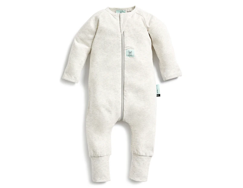 ergoPouch Layers Long Sleeve Onesie 0.2 TOG - Grey Marle 3 - 6 Months
