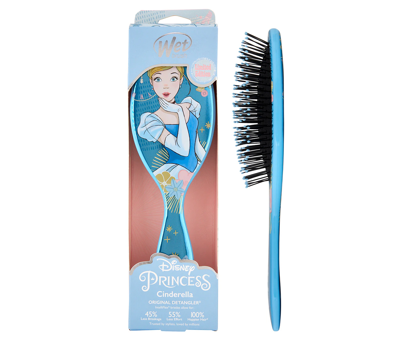 Wet Brush Disney Princess Original Detangler Brush - Wholehearted Cinderella Blue