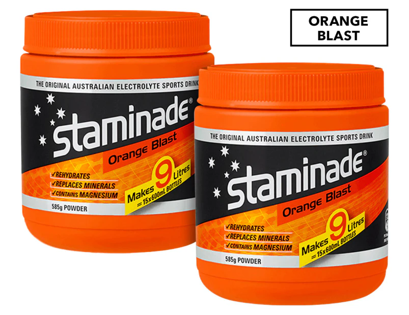 2 x Staminade Sports Drink Powder Orange Blast 585g
