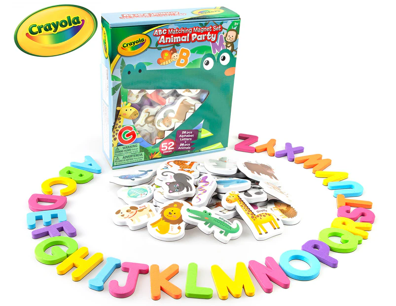 Crayola 52-Piece ABC Matching Magnet Animal Party Activity Set