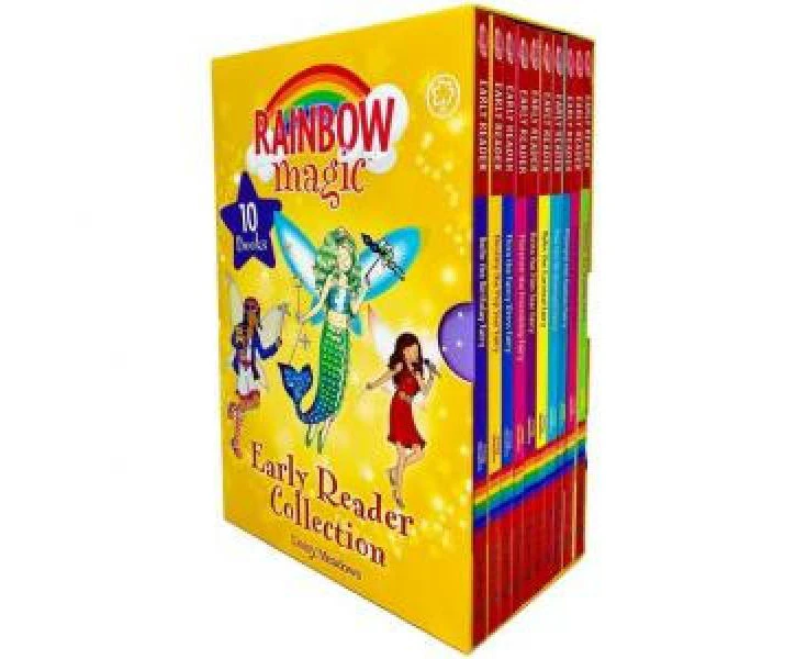 10pc Hachette Rainbow Magic Early Readers Collection Story Reading Book Set