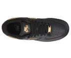 Nike Women's Air Force 1 '07 Essential Sneakers - Black/Metallic Gold