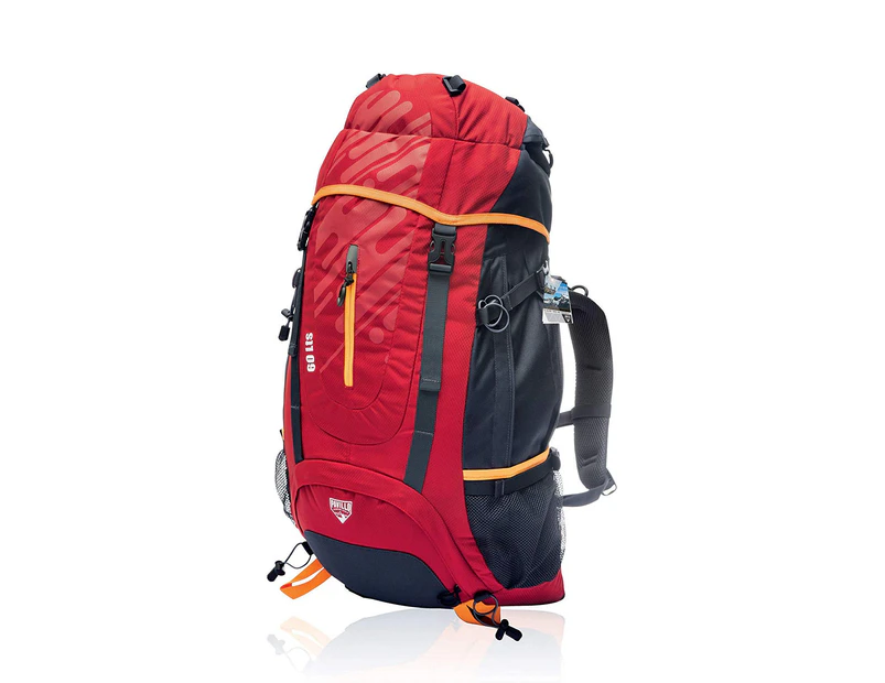 Pavillo - Ultra Trek 60L Backpack - Perfect Rucksack for Travel, Camping or Hiking - Red