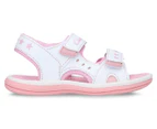 Clarks Girls' Flip Sandals - White/Pink