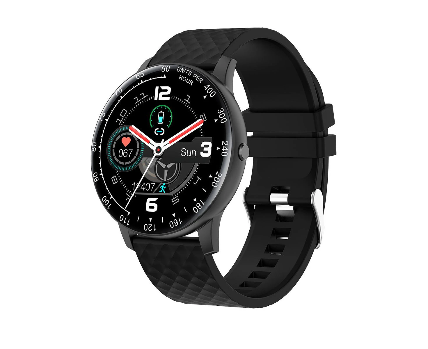 H30 Smart Watch Fitness & Activity Tracker for Android & iPhone - Black (AU Stock)