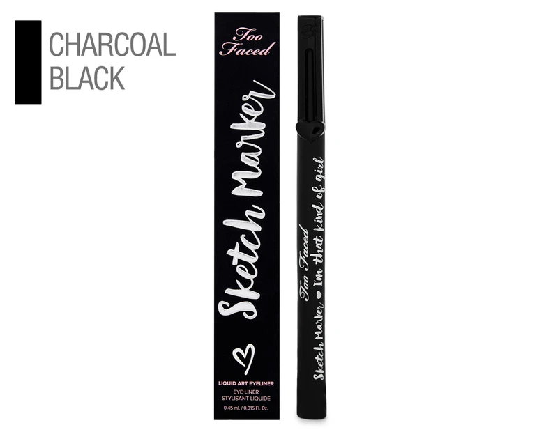 Too Faced Sketch Marker Liquid Art Eyeliner 0.45mL - Charcoal Black