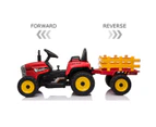 12V Electric Kids Ride On Tractor and Trailer Farm Toy Tractor Set