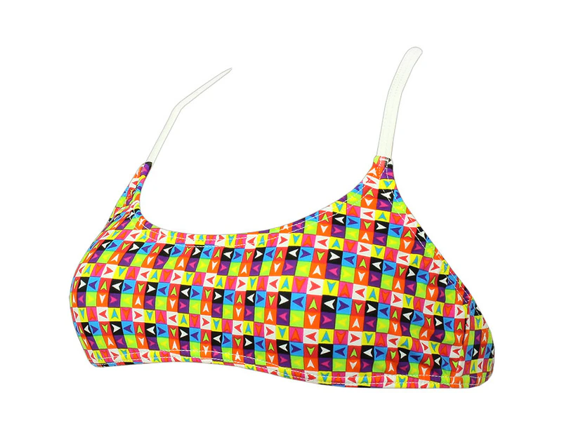 Diana Womens Twin Stripe Swim Bikini Top - Multicoloured - Multicoloured
