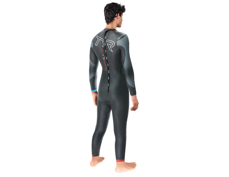 TYR Men's Category 3 Wetsuit - Black/Silver - Black